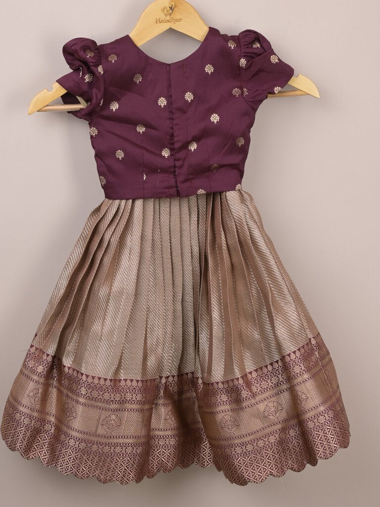 Kids Traditional Pattu Lehenga Set |baby pink | Festive & Ethnic Wear | 2-3 years