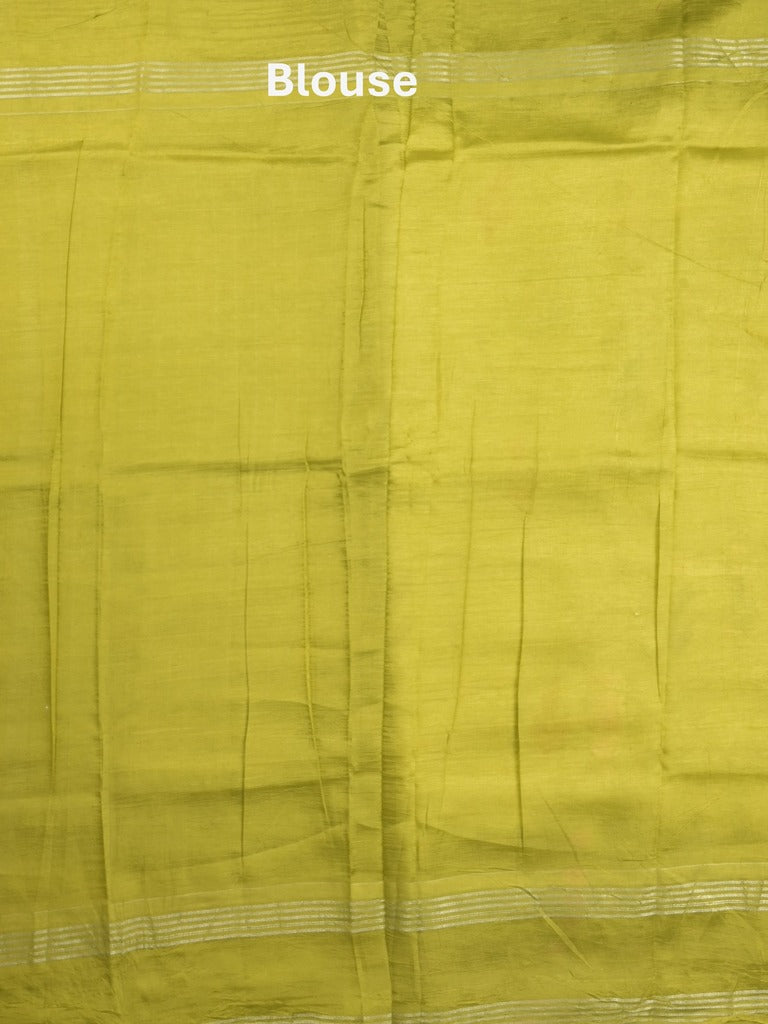 Mangalagiri fancy saree cream color allover prints & zari border with contrast pallu and plain blouse