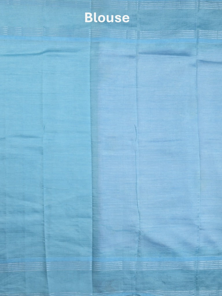 Mangalagiri fancy saree pastel pink color allover prints & zari border with contrast pallu and plain blouse