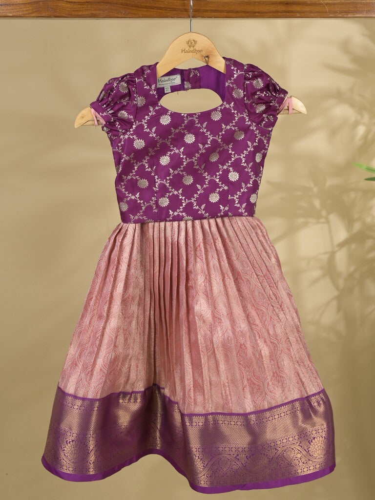 Banaras Tissue Lehenga set with Intricate Zari Detailing 4-5 years