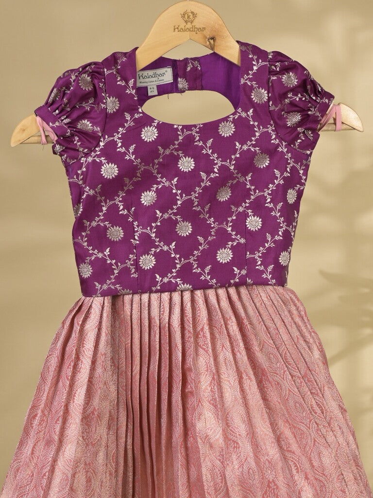 Banaras Tissue Lehenga set with Intricate Zari Detailing 4-5 years