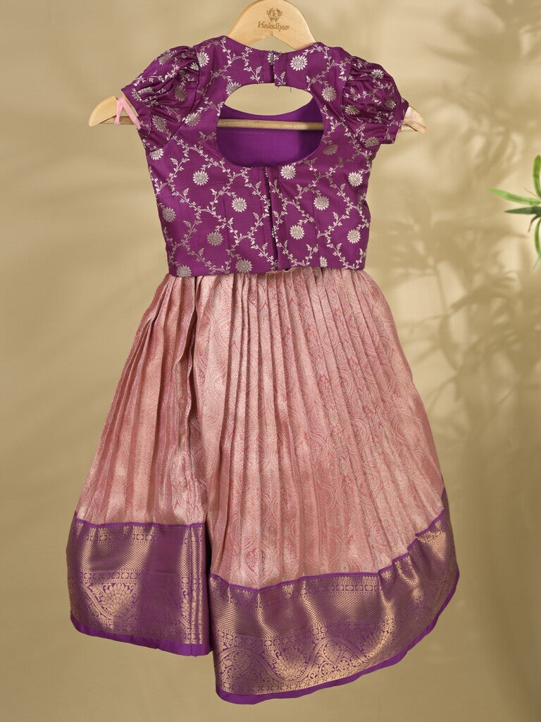 Banaras Tissue Lehenga set with Intricate Zari Detailing 4-5 years