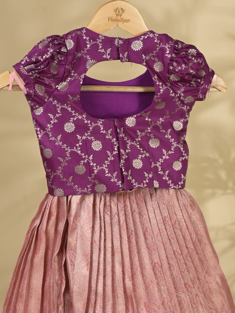 Banaras Tissue Lehenga set with Intricate Zari Detailing 4-5 years