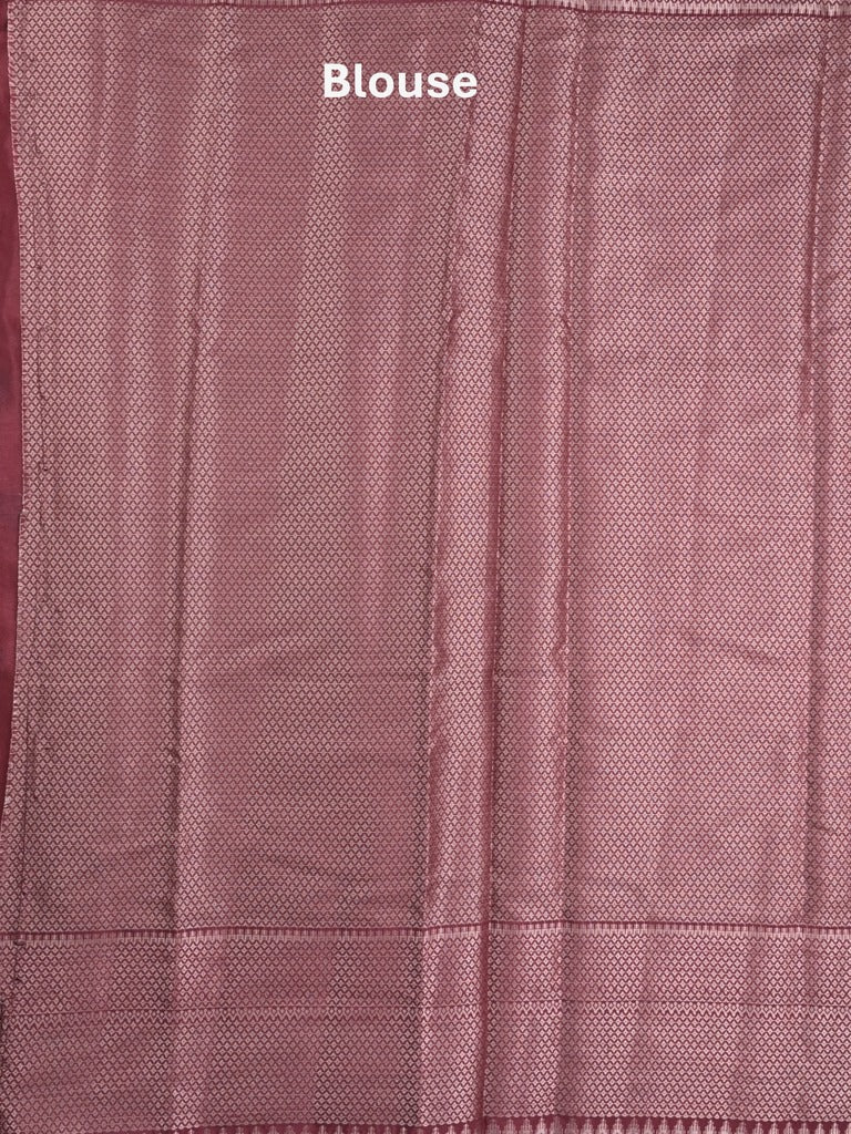 Mangalagiri fancy saree orange color allover zari weaves & zari border with contrast pallu and brocade blouse