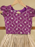 Banaras Tissue Lehenga set with Intricate Zari Detailing 4-5 years