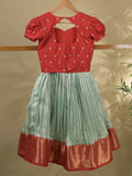 Banaras Tissue Lehenga set with Intricate Zari Detailing 8-9 years