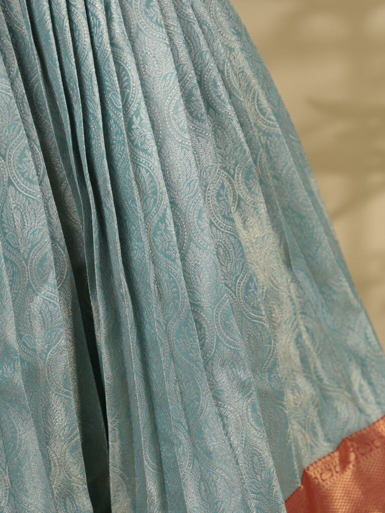 Banaras Tissue Lehenga set with Intricate Zari Detailing 8-9 years