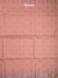 Jari kota fancy saree baby pink color allover zari motifs & zari border with zari pallu and attached self blouse