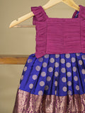 Banaras pattu Lehenga set with Intricate Zari Detailing 1-2 years