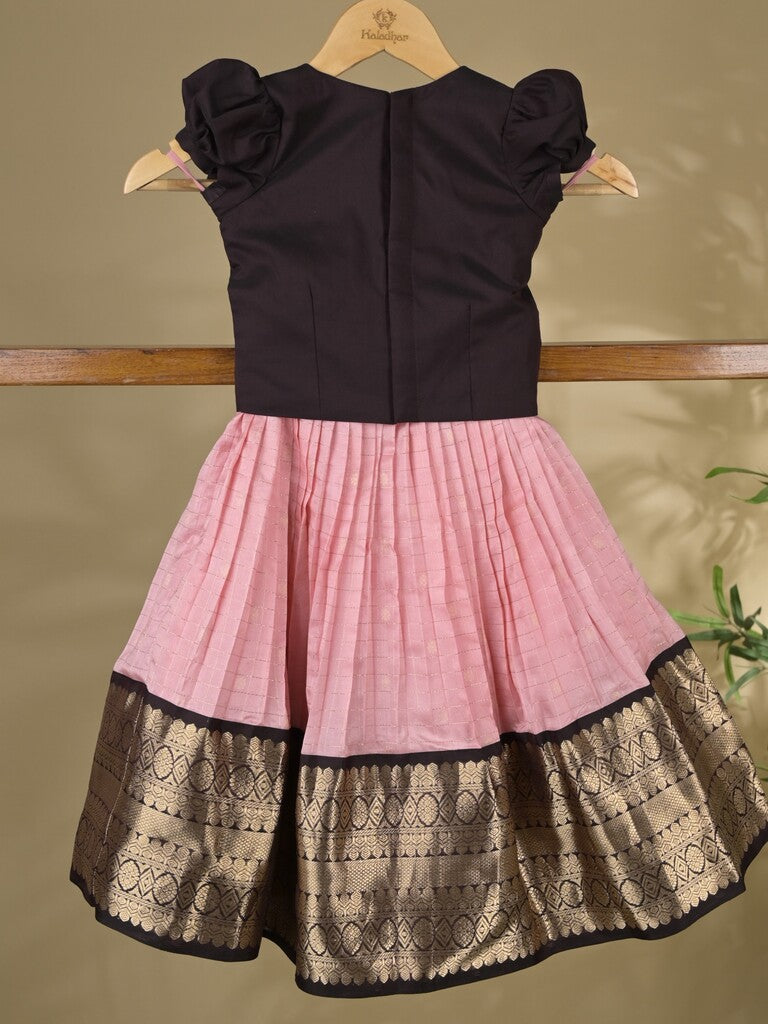 Traditional Kanchi Pattu Lehenga Set for Girls 2-3 years