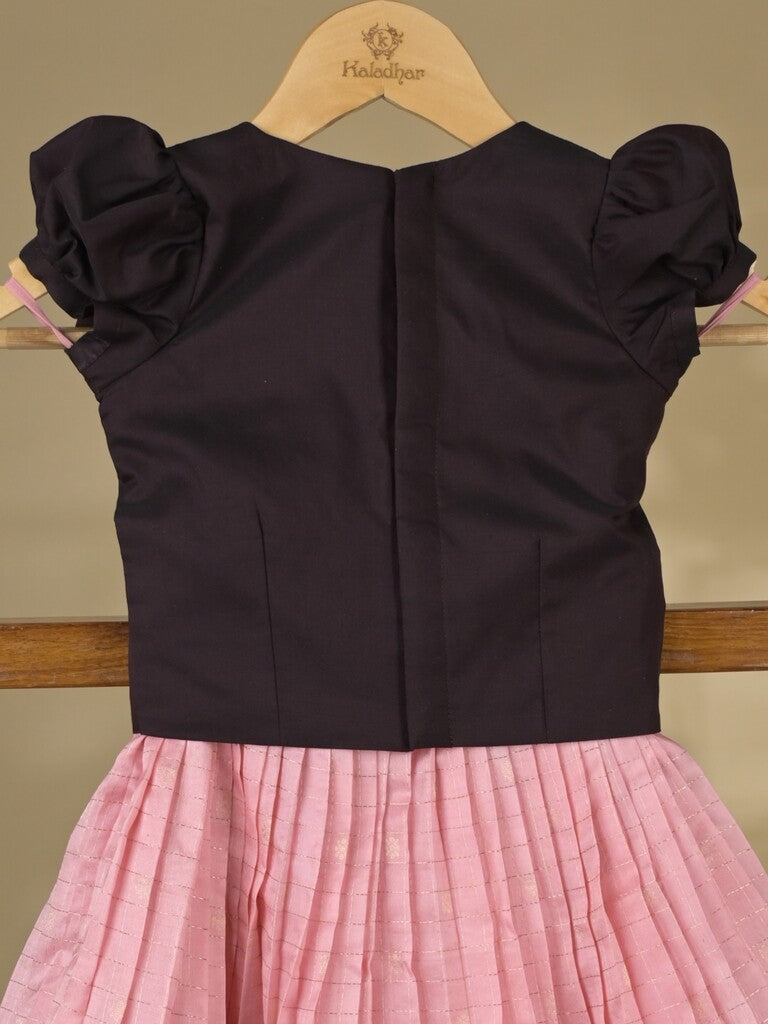 Traditional Kanchi Pattu Lehenga Set for Girls 2-3 years