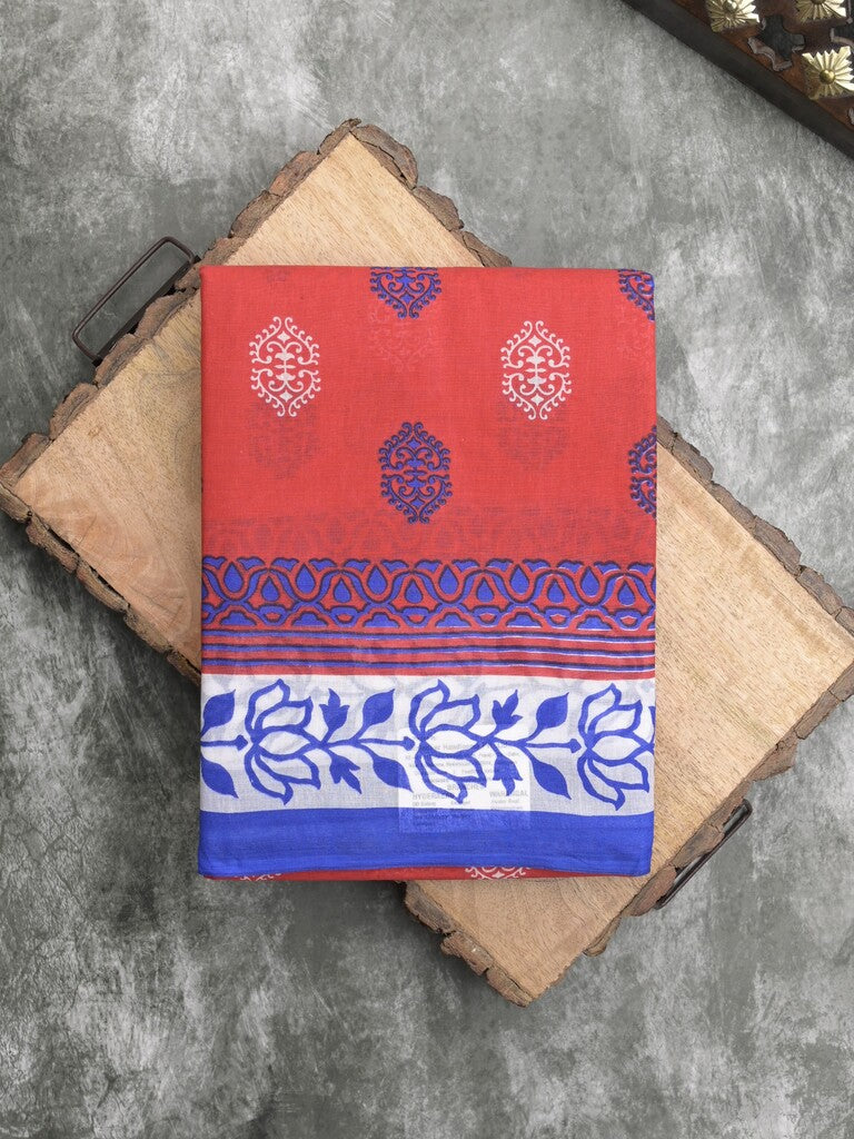 Printed cotton saree