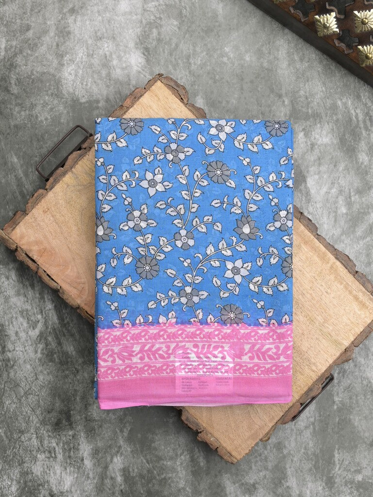 Printed cotton saree
