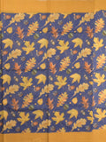 Mangalagiri cotton saree in navy blue color with contrast pallu and printed blouse