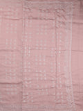 Tussar fancy saree in pastel pink color allover embroidery & zari border with self pallu and plain blouse