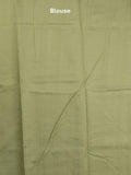 Tussar fancy saree in light green color allover embroidery & zari border with self pallu and plain blouse