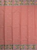 Kota fancy sarees in baby pink color allover motifs with zari border and matching blouse
