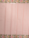 Kota fancy sarees in baby pink color allover motifs with zari border and matching blouse