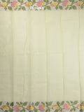 Kota fancy sarees in pastel green color allover motifs with zari border and matching blouse