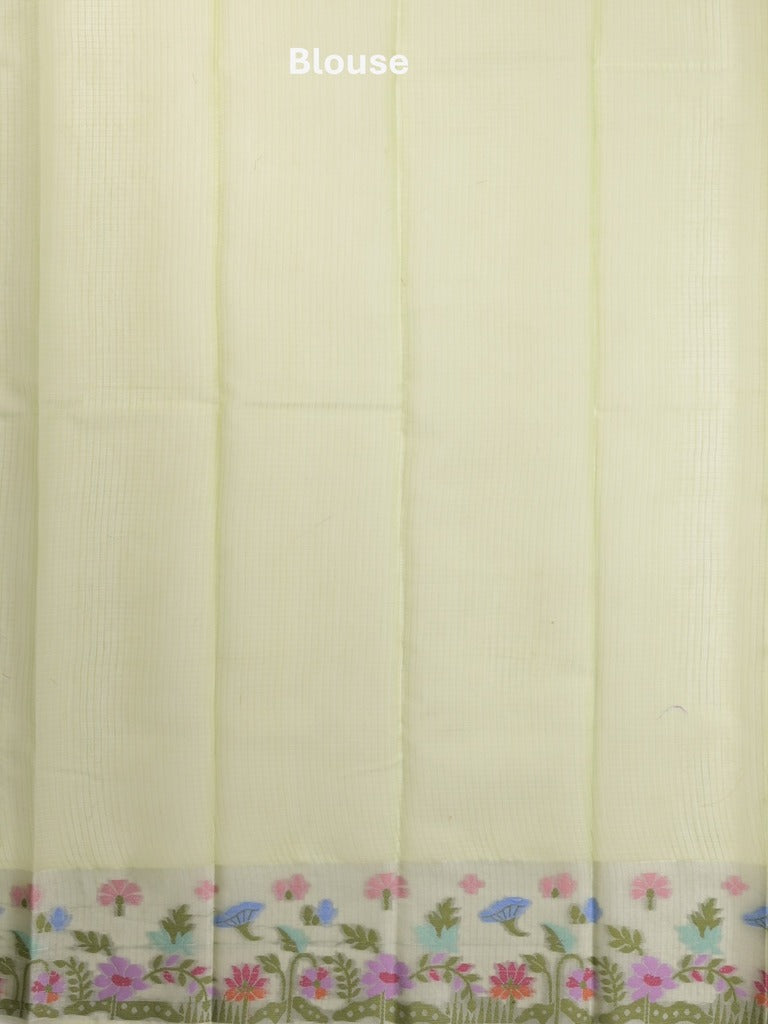 Kota fancy sarees in allover motifs with zari border and matching blouse