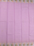 Kota fancy sarees in lavender color allover motifs with zari border and matching blouse