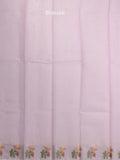 Kota fancy sarees in lavender color allover motifs with zari border and matching blouse