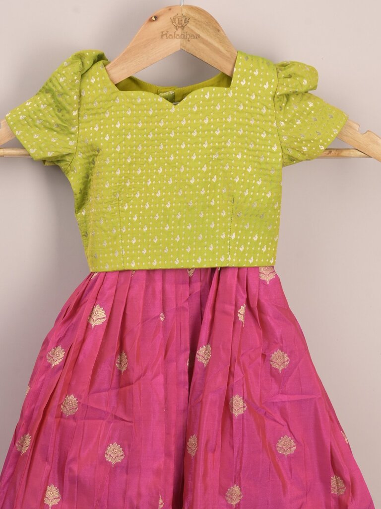 Traditional pattu lehengas for kids | festive & ethnic wear | 0-1 year