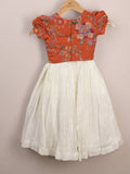 Designer lehengas for kids | white & orange | festive & party wear | 3-4 years