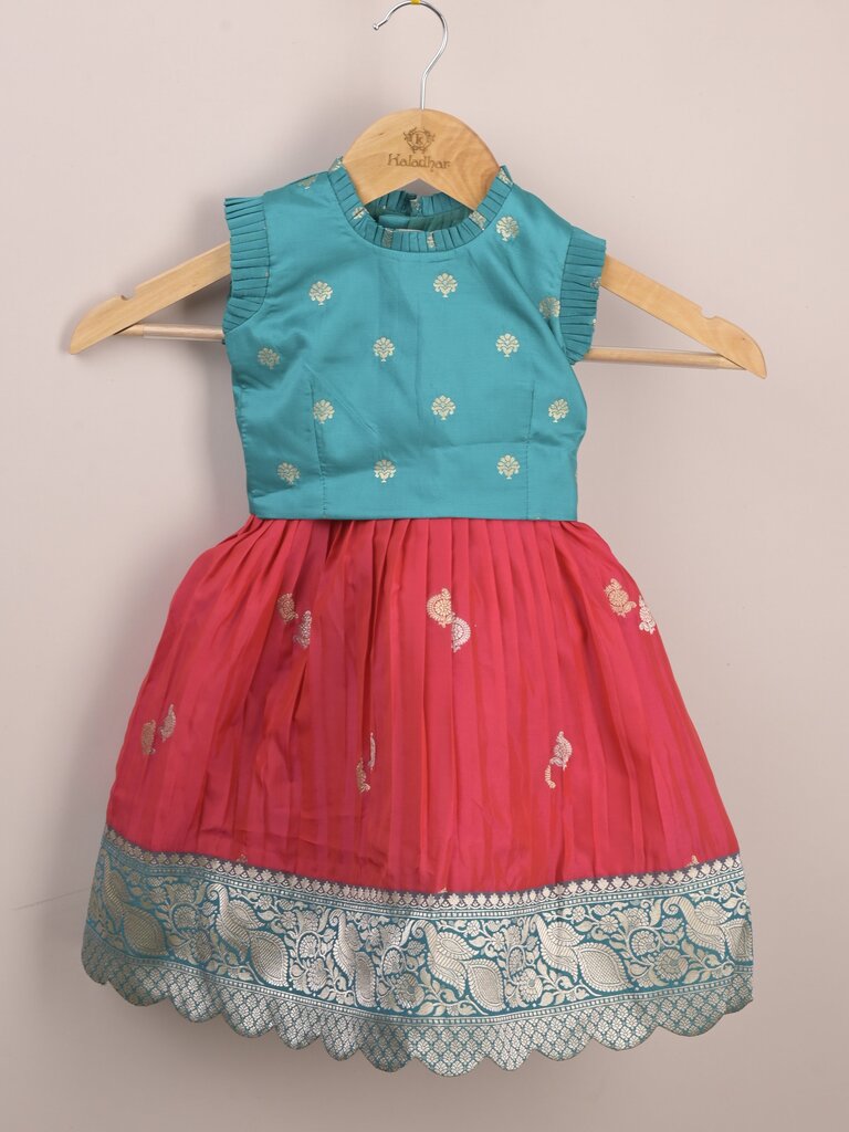 Kids Traditional Pattu Lehenga Set | Festive & Ethnic Wear | 0-6 months