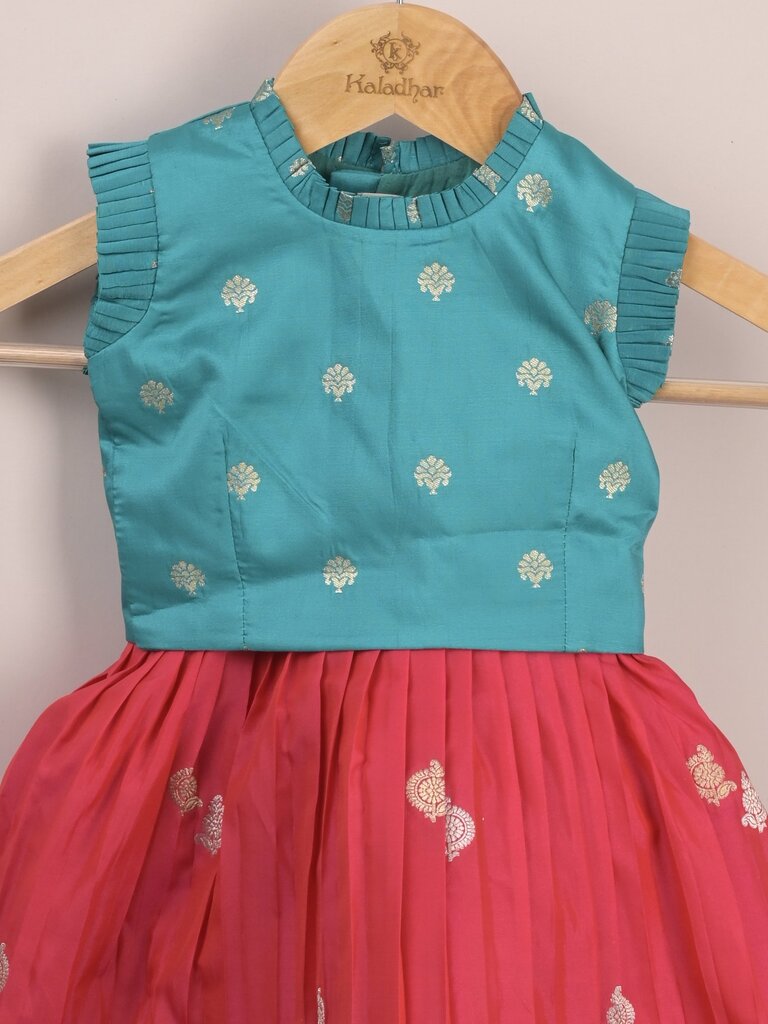 Kids Traditional Pattu Lehenga Set | Festive & Ethnic Wear | 0-6 months