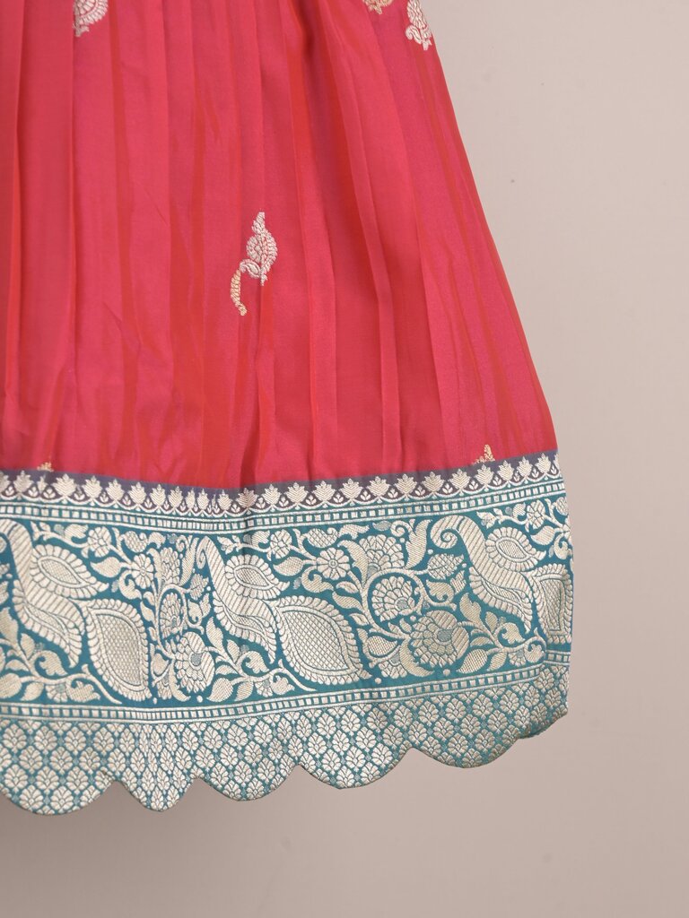 Kids Traditional Pattu Lehenga Set | Festive & Ethnic Wear | 0-6 months