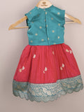Kids Traditional Pattu Lehenga Set | Festive & Ethnic Wear | 0-6 months