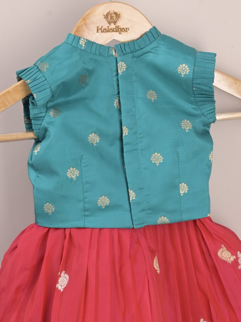 Kids Traditional Pattu Lehenga Set | Festive & Ethnic Wear | 0-6 months