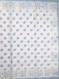 Kota fancy saree in white color allover motifs with running pallu and matching blouse