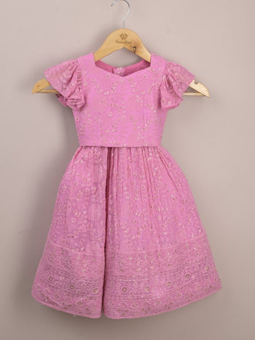 Kids Traditional Pattu Lehenga Set | light pink | Festive & Ethnic Wear | 1-2 year