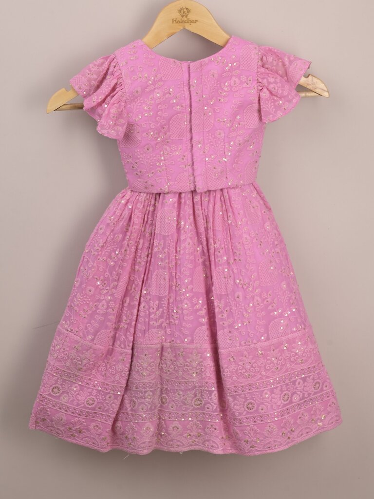 Kids Traditional Pattu Lehenga Set | light pink | Festive & Ethnic Wear | 1-2 year