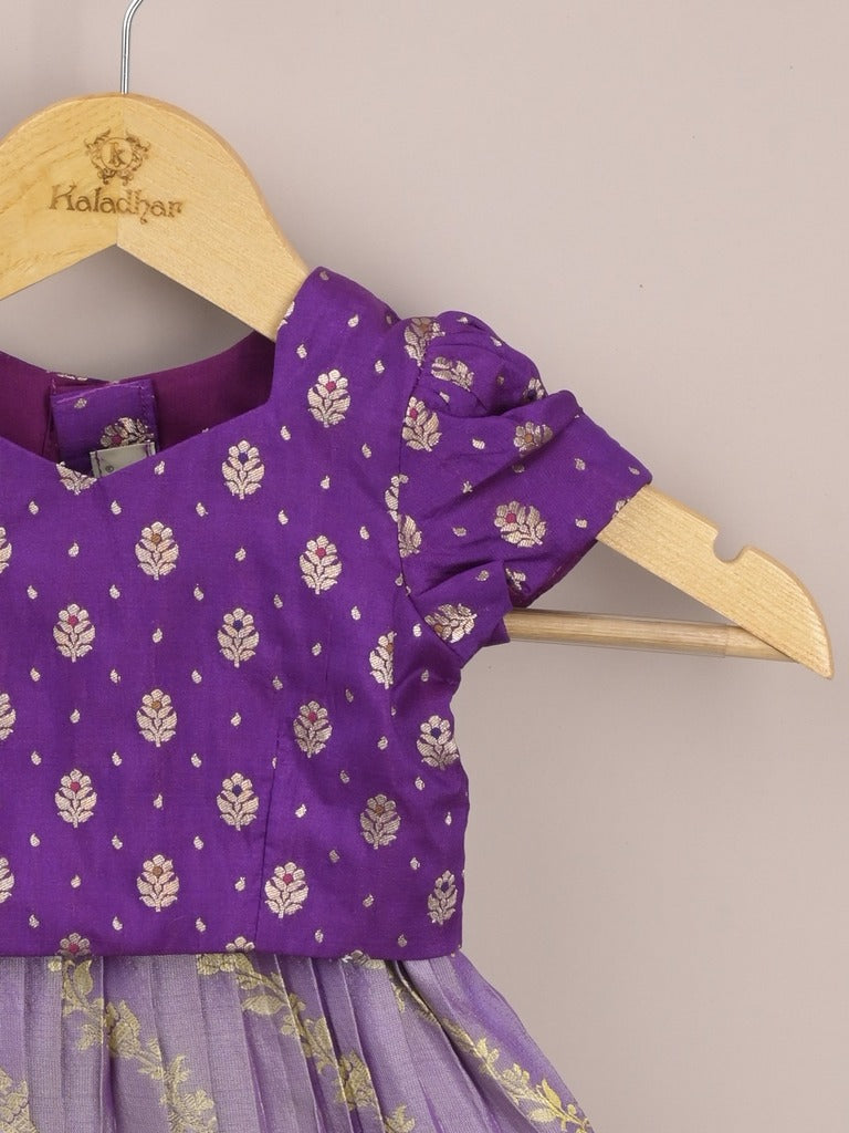 Kids Traditional Pattu Lehenga Set | Festive & Ethnic Wear | 0-6 months
