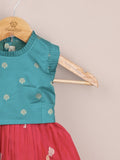 Kids Traditional Pattu Lehenga Set | Festive & Ethnic Wear | 0-6 months