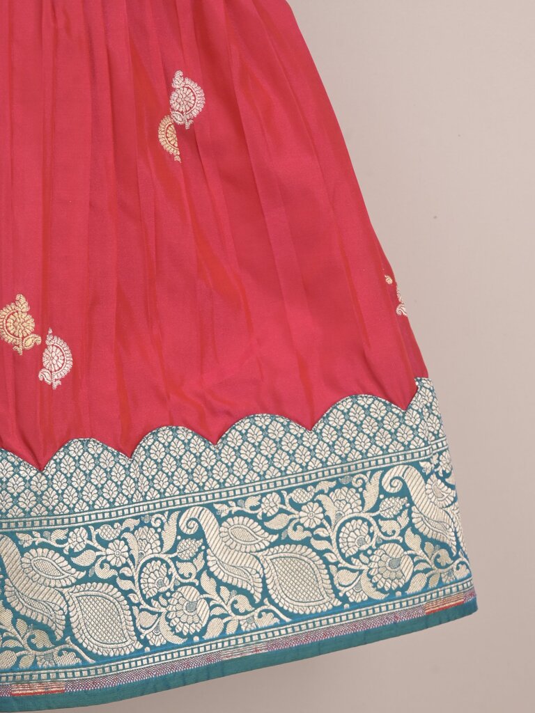 Kids Traditional Pattu Lehenga Set | Festive & Ethnic Wear | 0-6 months