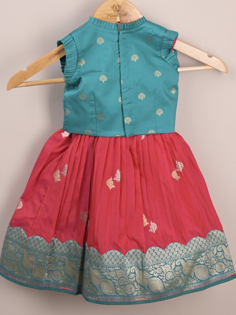 Kids Traditional Pattu Lehenga Set | Festive & Ethnic Wear | 0-6 months