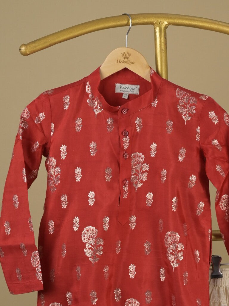 Raw silk Boys Kurta set – Comfortable Fit 8-9 years