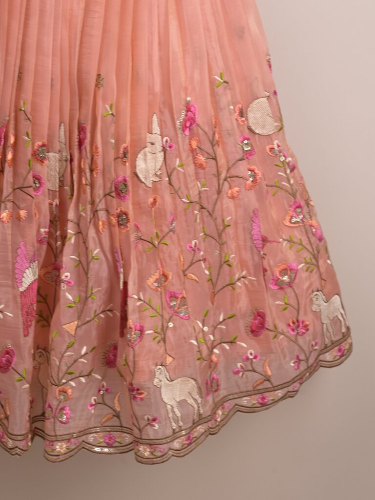 Designer kid's lehengas | baby pink | party wear | 6-7 years