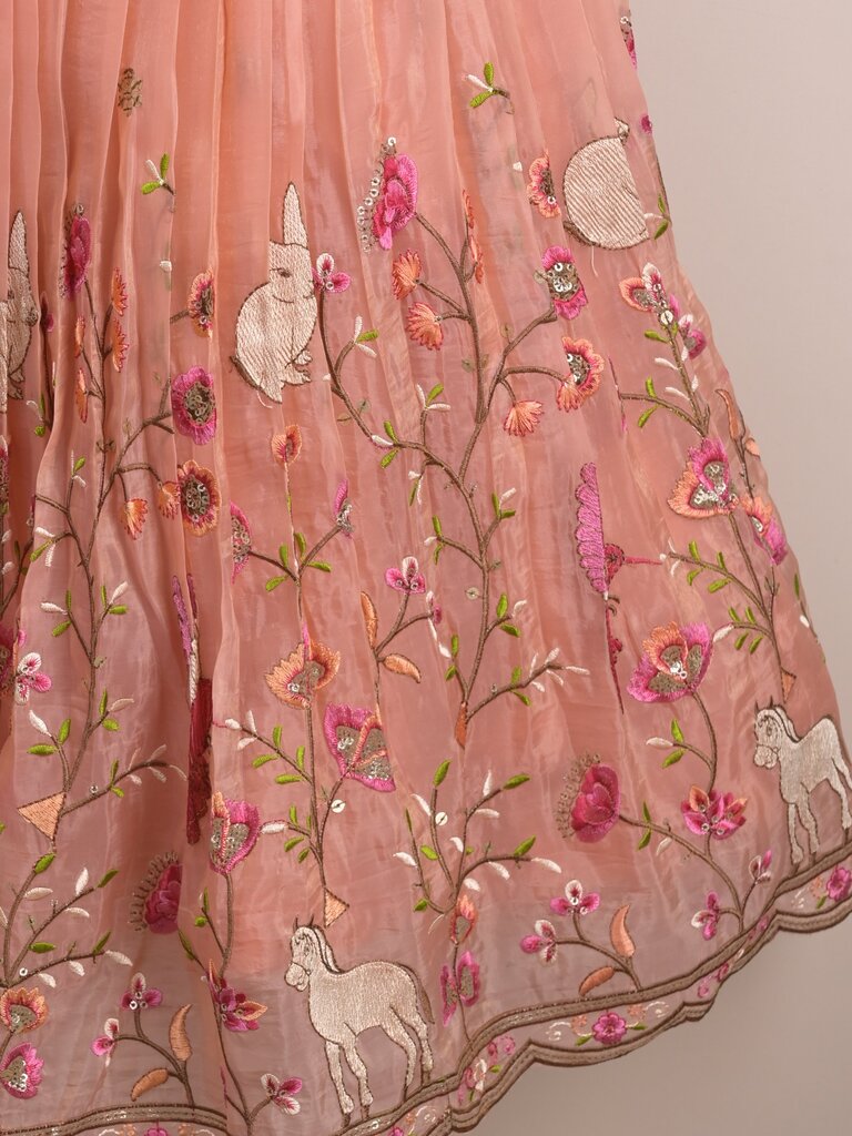 Designer kid's lehengas | baby pink | party wear | 6-7 years