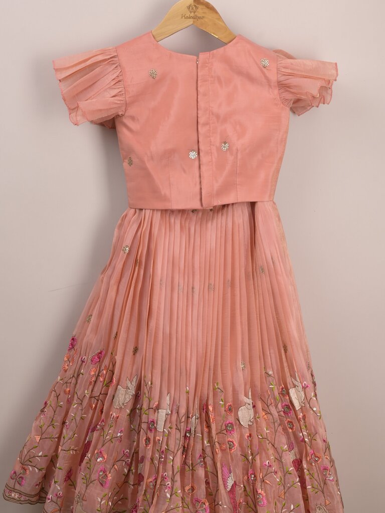 Designer kid's lehengas | baby pink | party wear | 6-7 years