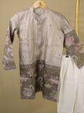 Yellow color Georgette floral sharara set for kids 8-9 years