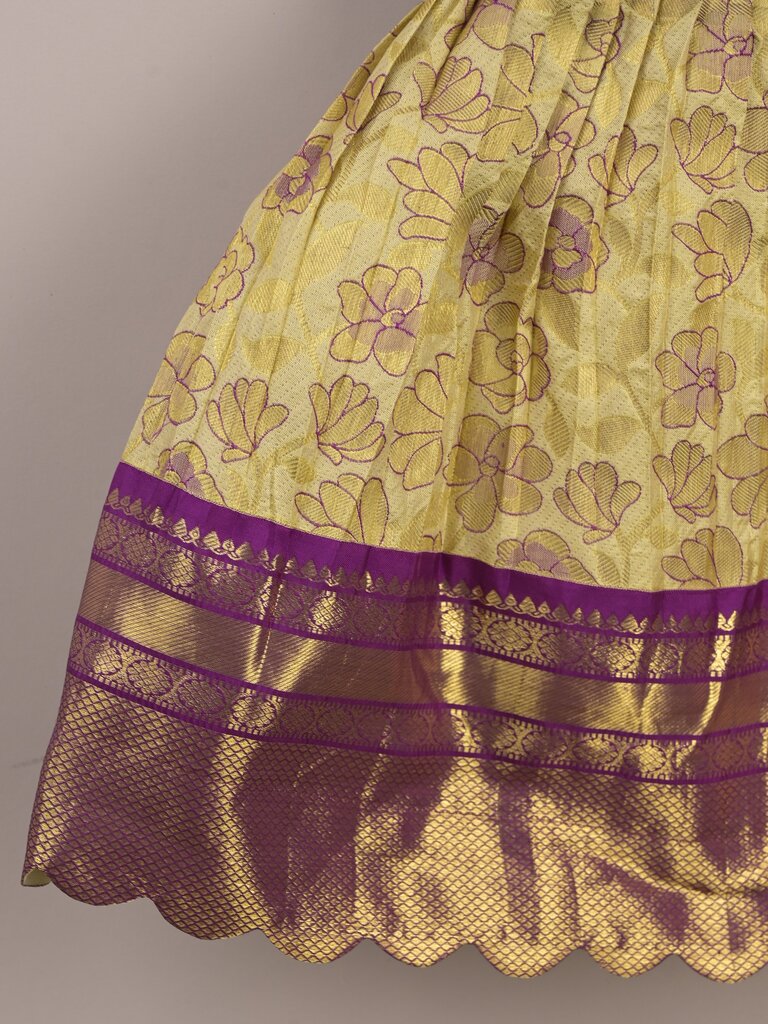 Kids Traditional Pattu Lehenga Set | Festive & Ethnic Wear | 0-6 months