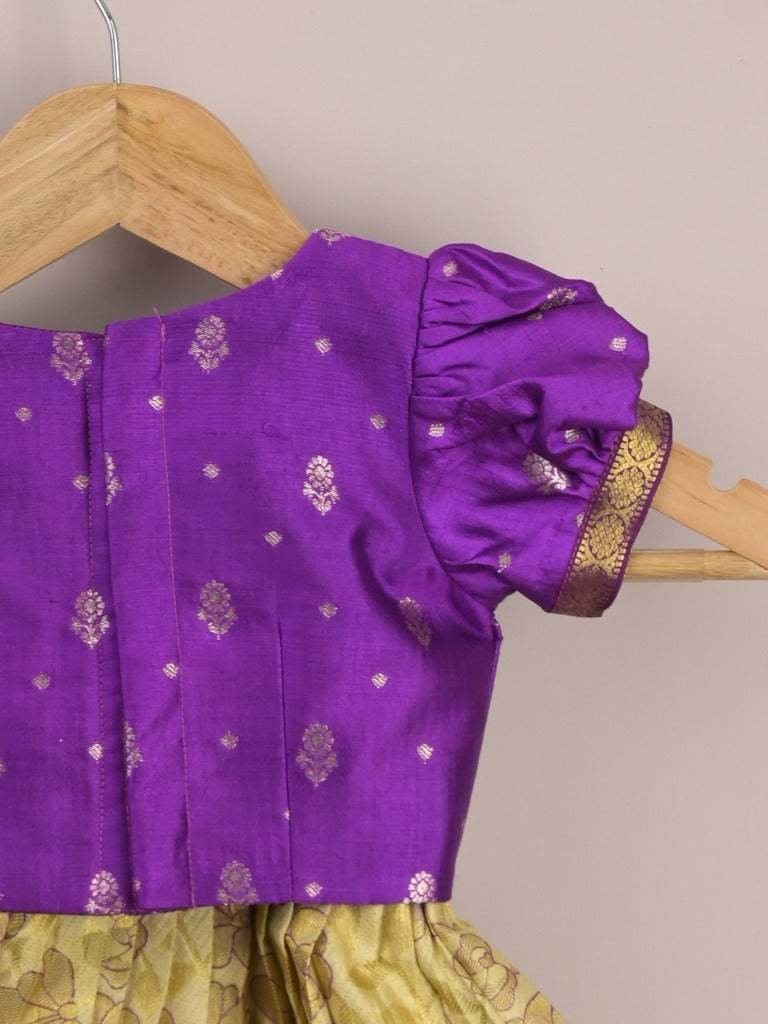 Kids Traditional Pattu Lehenga Set | Festive & Ethnic Wear | 0-6 months