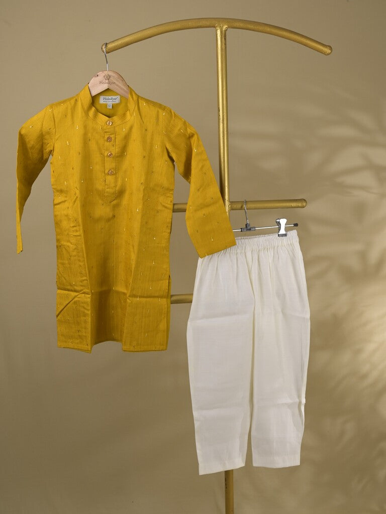 Raw silk Boys Kurta set – Comfortable Fit 6-7 years