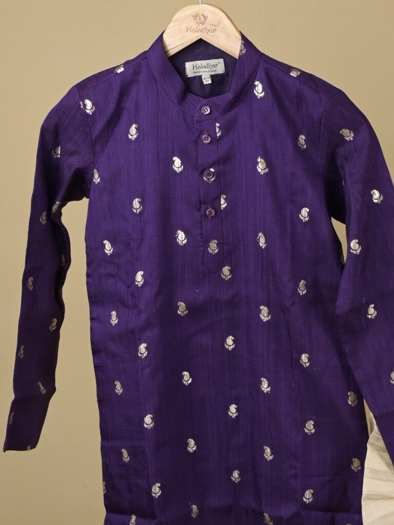 Raw silk Boys Kurta set – Comfortable Fit 10-11 years