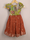 Kids Traditional Pattu Lehenga Set | baby pink | Festive & Ethnic Wear | 2-3 years